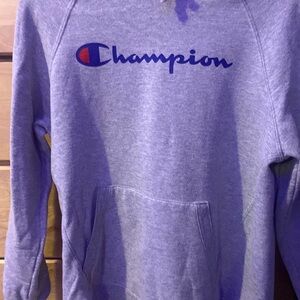grey champion hoodie, women small